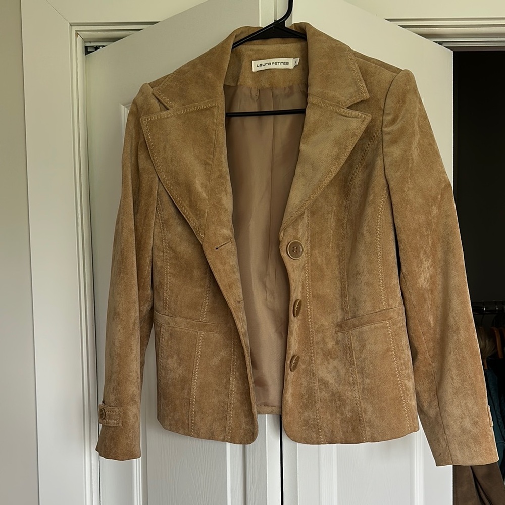 Lauren Ralph Lauren Tan Blazer Suede Classic
